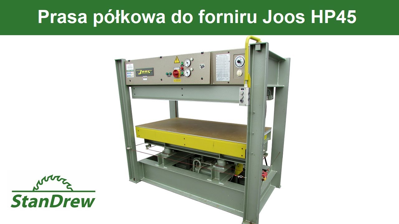 Prasa półkowa do forniru Joos HP45 - StanDrew maszyny stolarskie