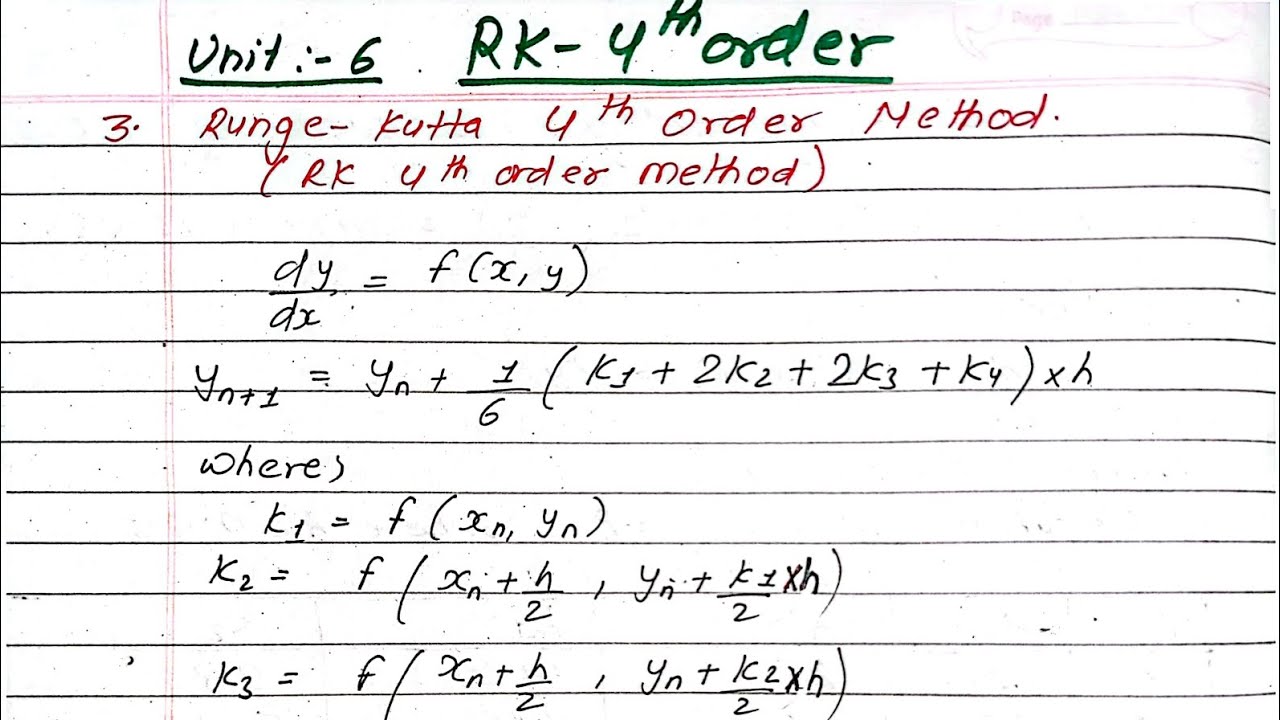 Unit:6 | Runge-Kutta 4th Order | Numerical Method | Prashant YT | BE Civil | TU,PU,KU | NM |
