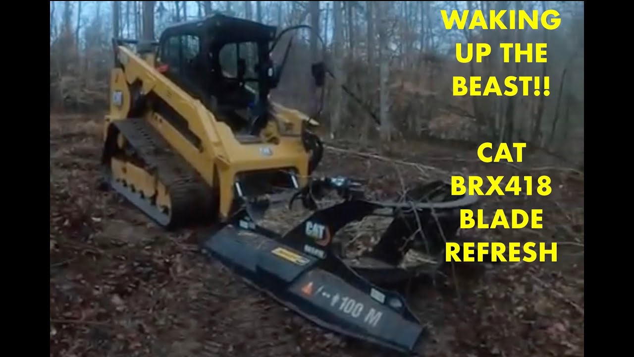 Обслуживание лезвий промышленного кустореза CAT BRX418