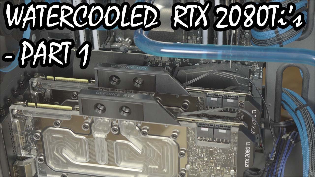 RTX 2080 Ti's vertical mounted & water cooled