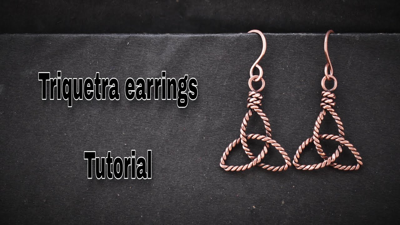 Wire wrapped triquetra earrings tutorial