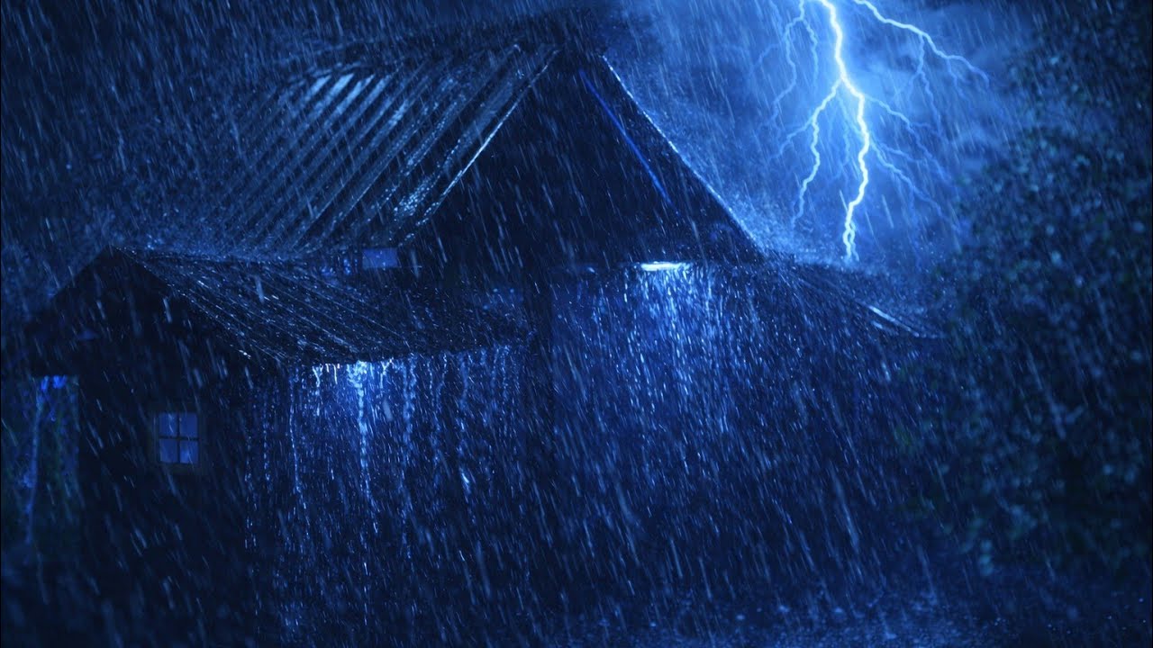 Heavy Rainstorm on Tin Roof ⛈️ Insomnia & Anxiety Relief
