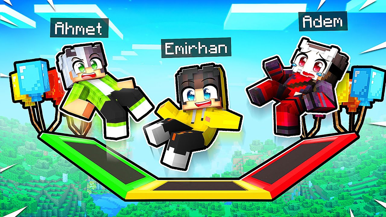 En İyi Uçan Trambolin Parkını Yapan Kazanır! 🤩 | Minecraft