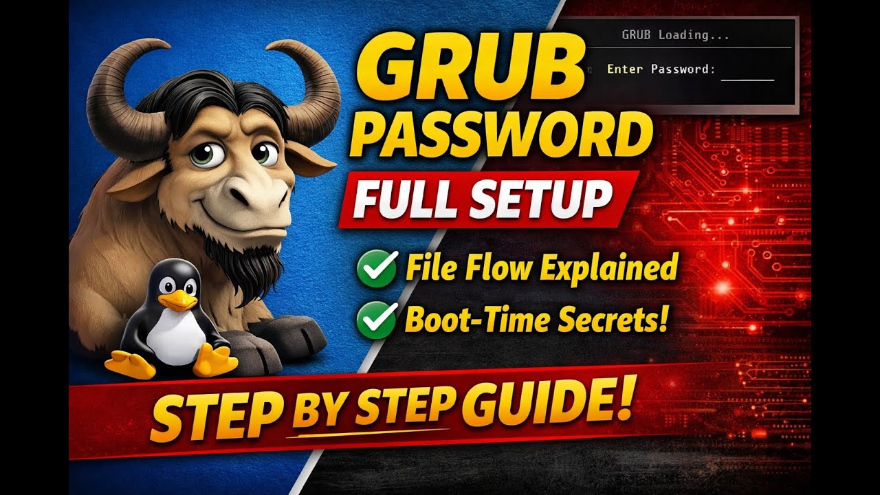 GRUB Password in Linux | Secure Bootloader Step-by-Step (RHEL / CentOS / Rocky)