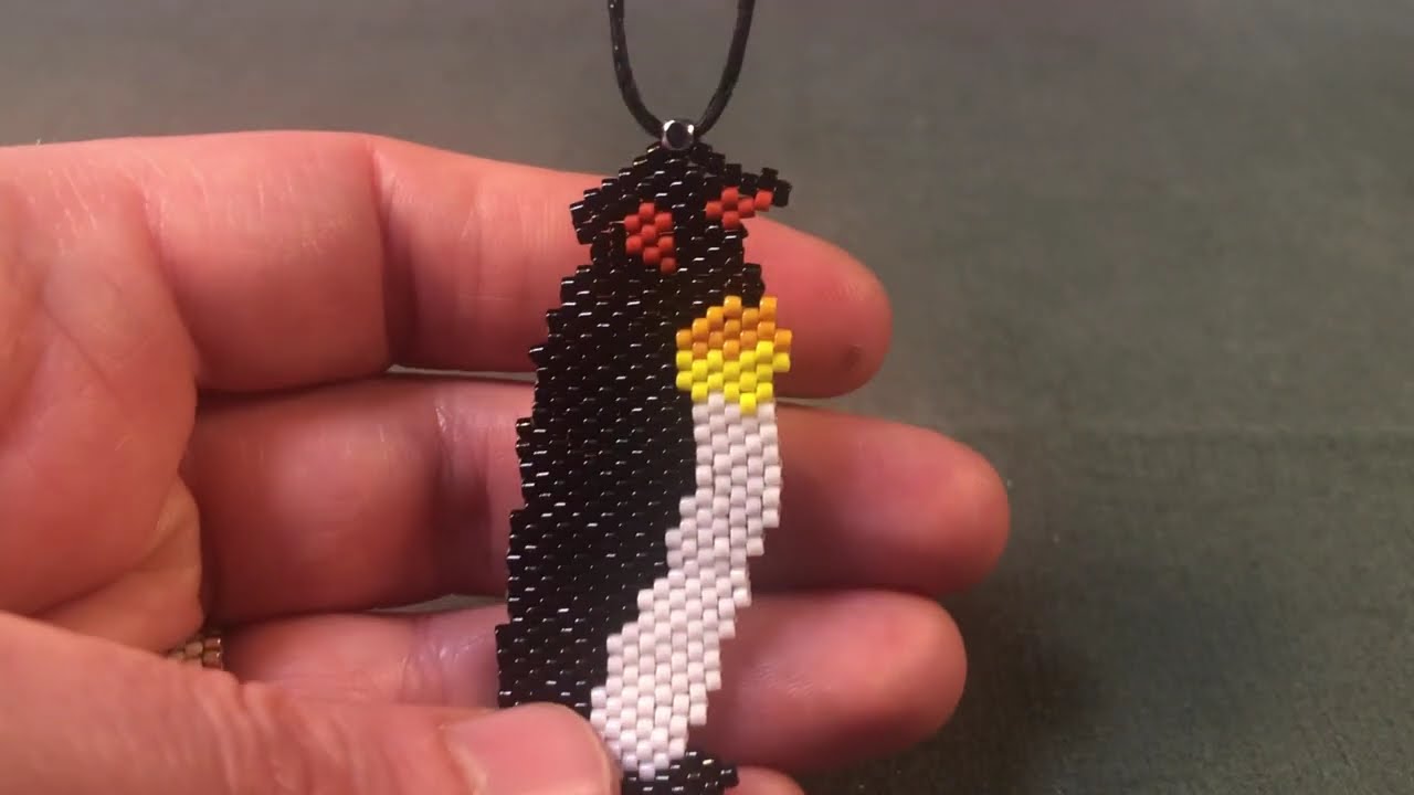 DIY Miyuki Nihilist Penguin Necklace | Peyote & Brick Stitch Tutorial 🐧