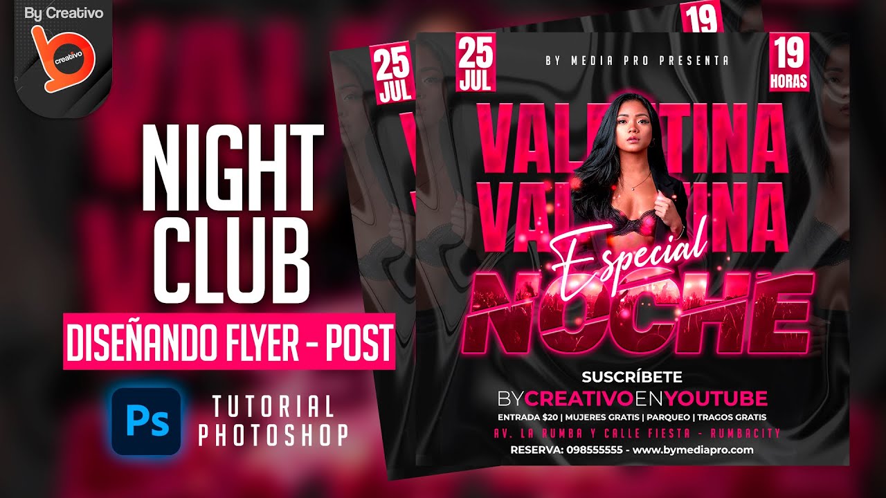 Photoshop: Como diseñar Flyer-Post Estilo Night Club GRATIS