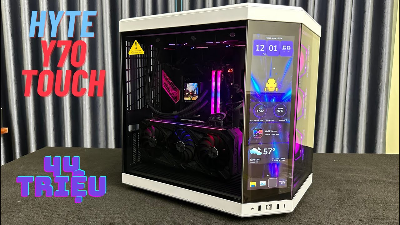 Case 44 triệu với HYTE Y70 TOUCH kèm màn 4K | i7 13700K | Z690 Rog | RTX3070Ti 8G RogStrix