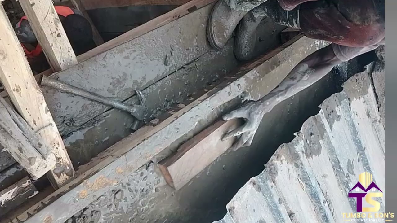 CONCRETE GUTTER ON PROGRESS HIDDEN ROOF MASTER 