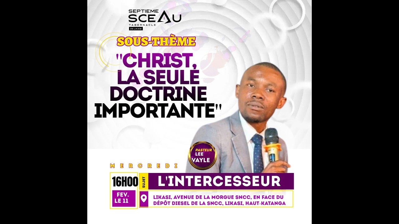 CHRIST LA SEUL DOCTRINE IMPORTANTE ||  PASTEUR LEE VAYLE   |  MER  11/O2.2026