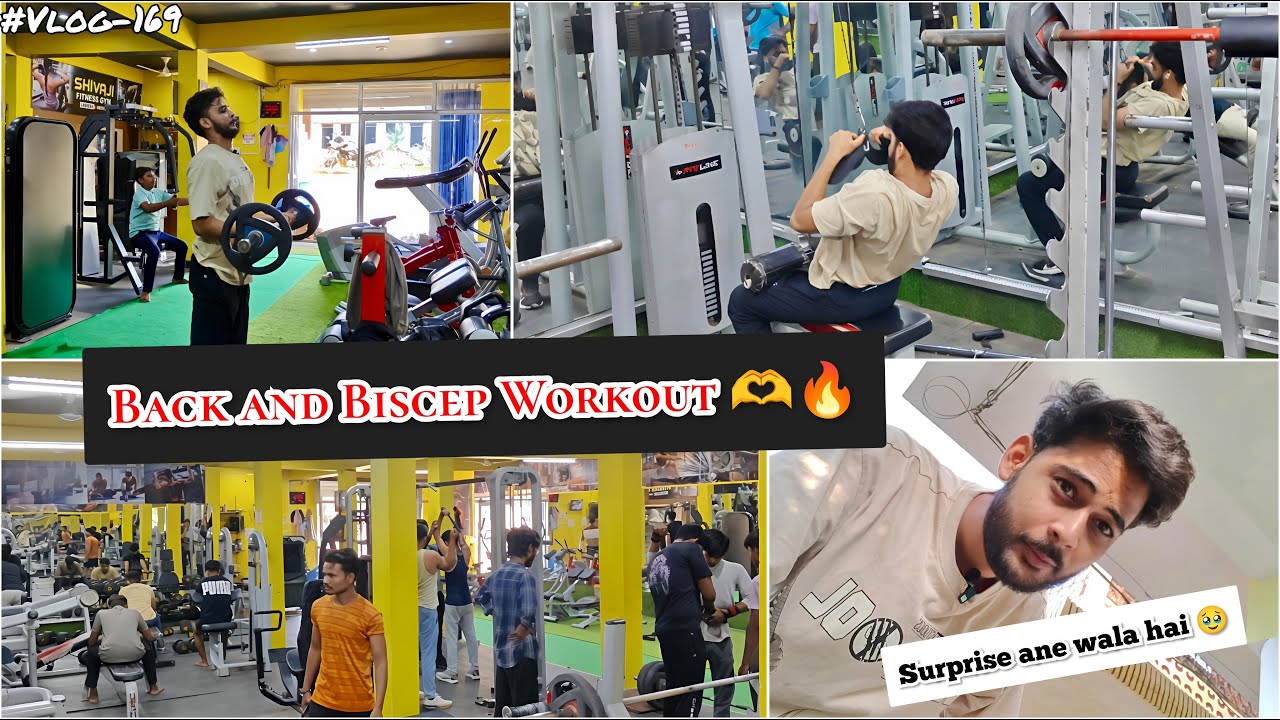 Back & Biceps Workout in Gym | Bigger Arms + Wider Back || kuch Surprise ane wala hai 🥹