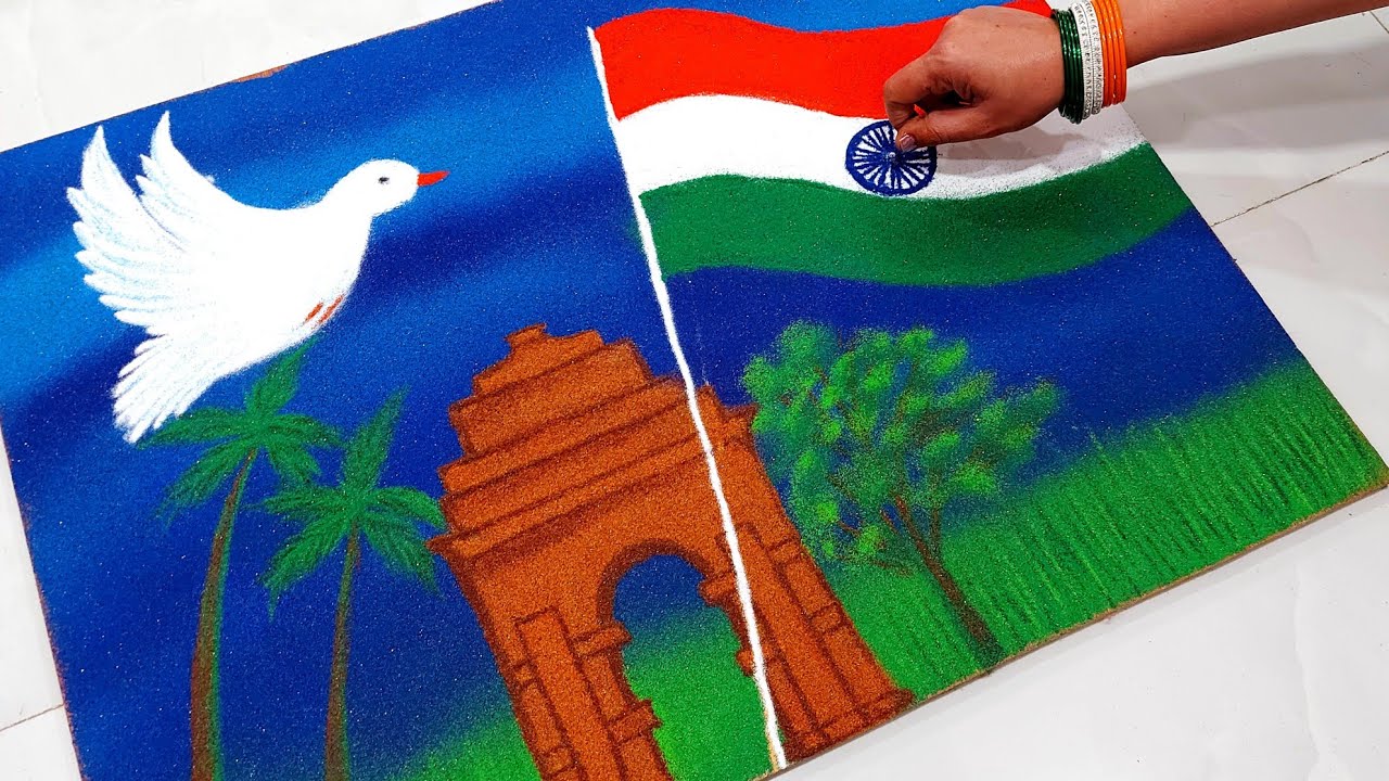 Republic Day Rangoli Designs | 26 January Rangoli | गणतंत्र दिवस रंगोली | Tiranga Rangoli Designs