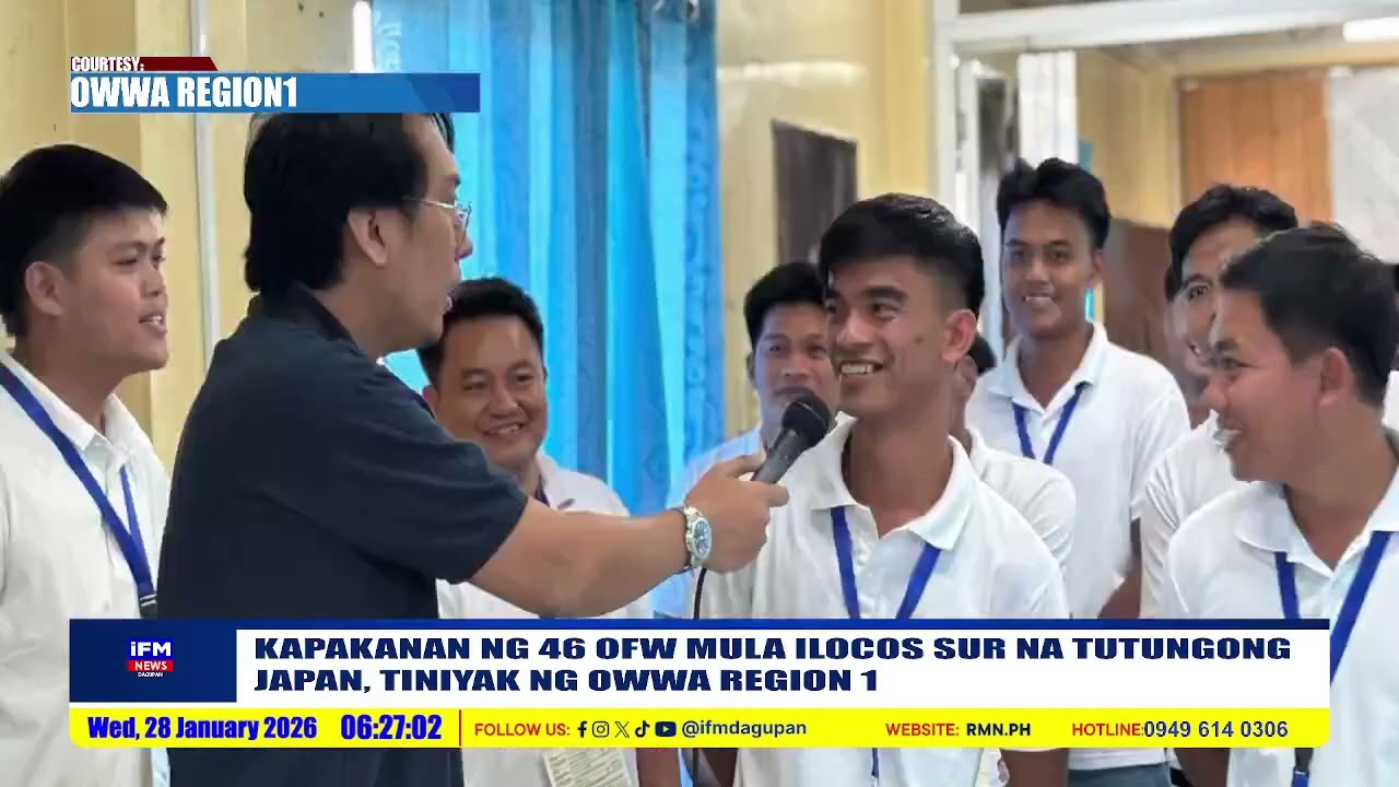 KAPAKANAN NG 46 OFW MULA ILOCOS SUR NA TUTUNGONG JAPAN, TINIYAK NG OWWA REGION 1