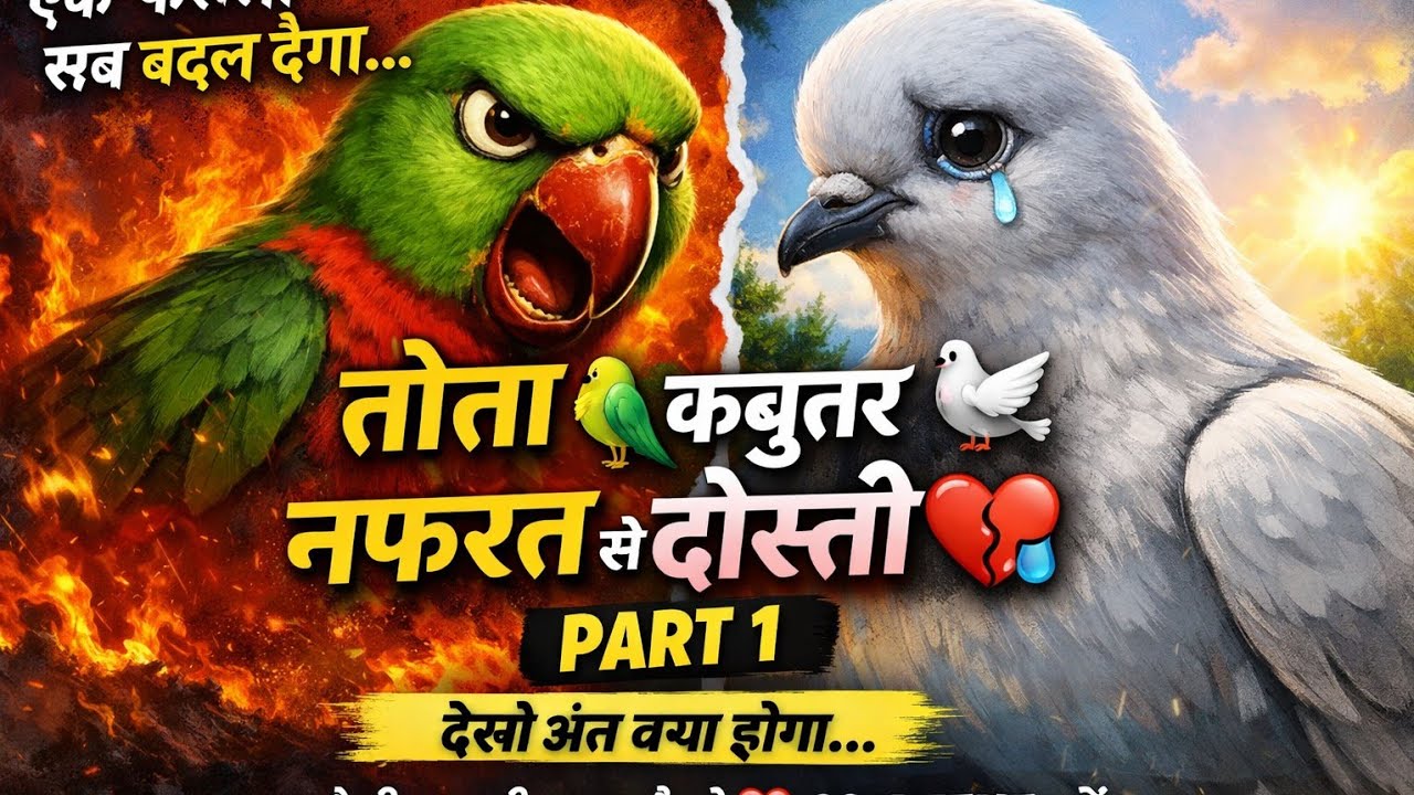 तोता और कबूतर की दोस्ती की शुरुआत | Part 1 | Emotional Story
