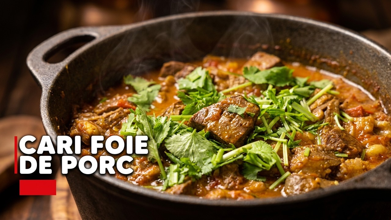 Cari foie de porc recette créole - Cuisine réunionnaise rapide et facile.