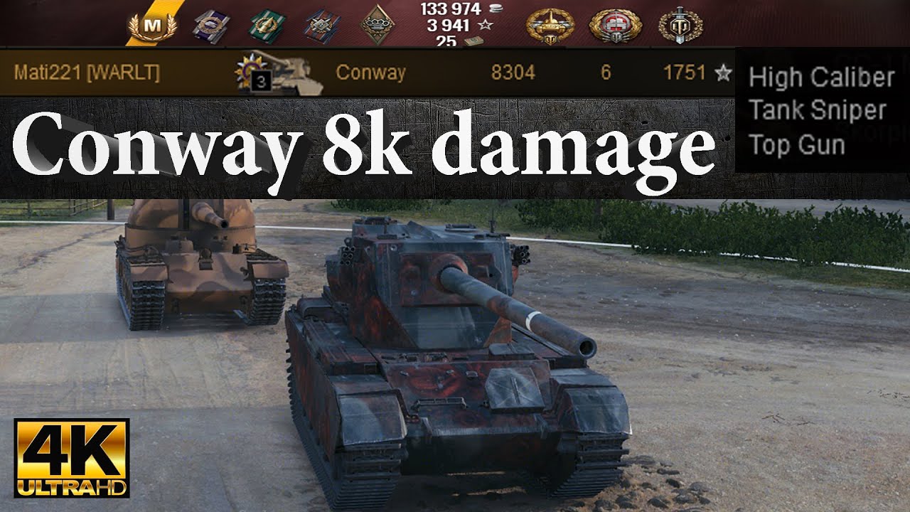 FV4004 Conway video in Ultra HD 4K🔝 8304 dmg, 6 kills, 1751 exp 🔝 World of Tanks ✔️