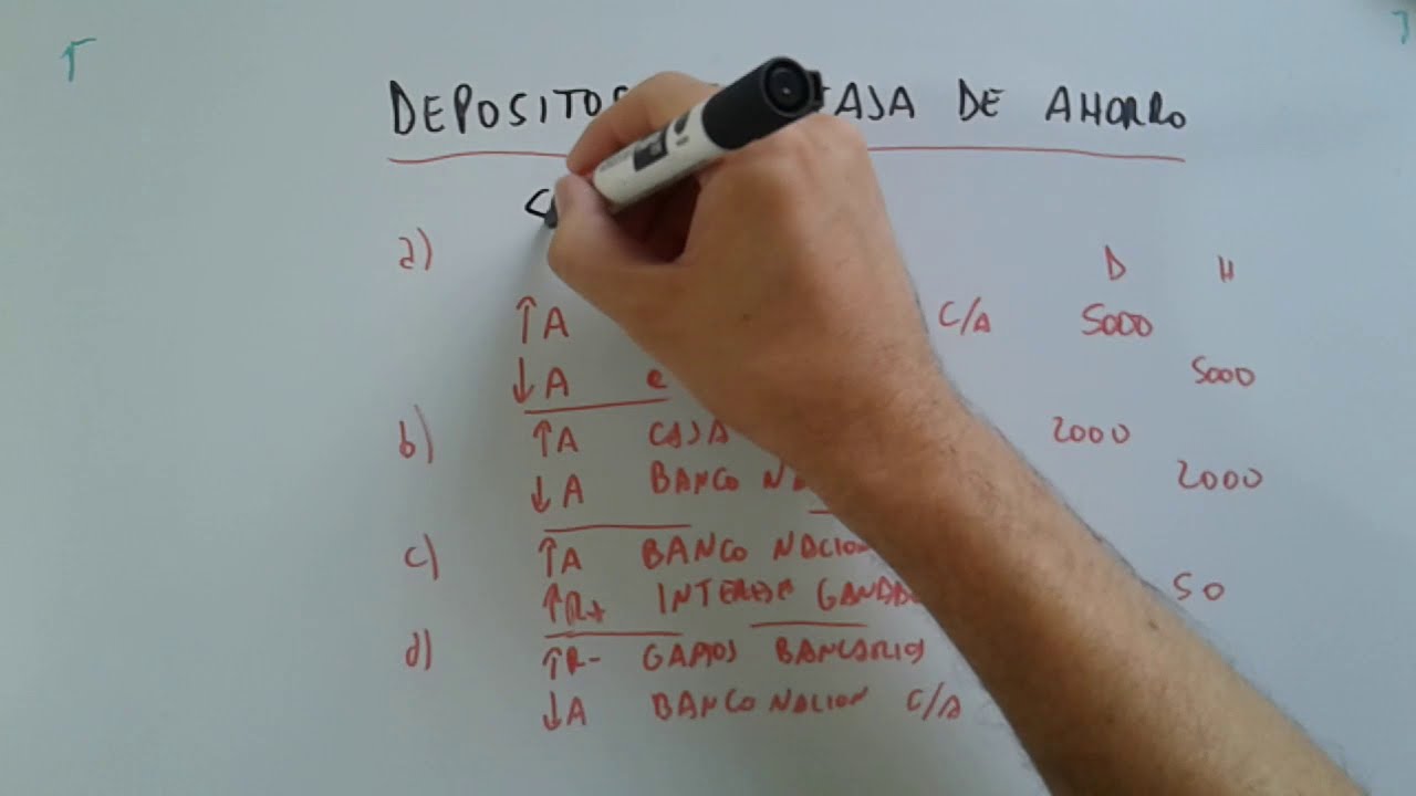 📌 como asentamos DEPOSITOS EN CAJA DE AHORRO en CONTABILIDAD