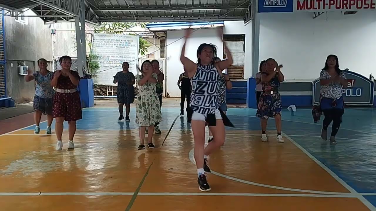 PAMBANSANG PALARONG REMIX DANCE FITNESS COACH GINA 3D COURT SILANGAN MOMSHI'S GROUP ANTIPOLO CITY