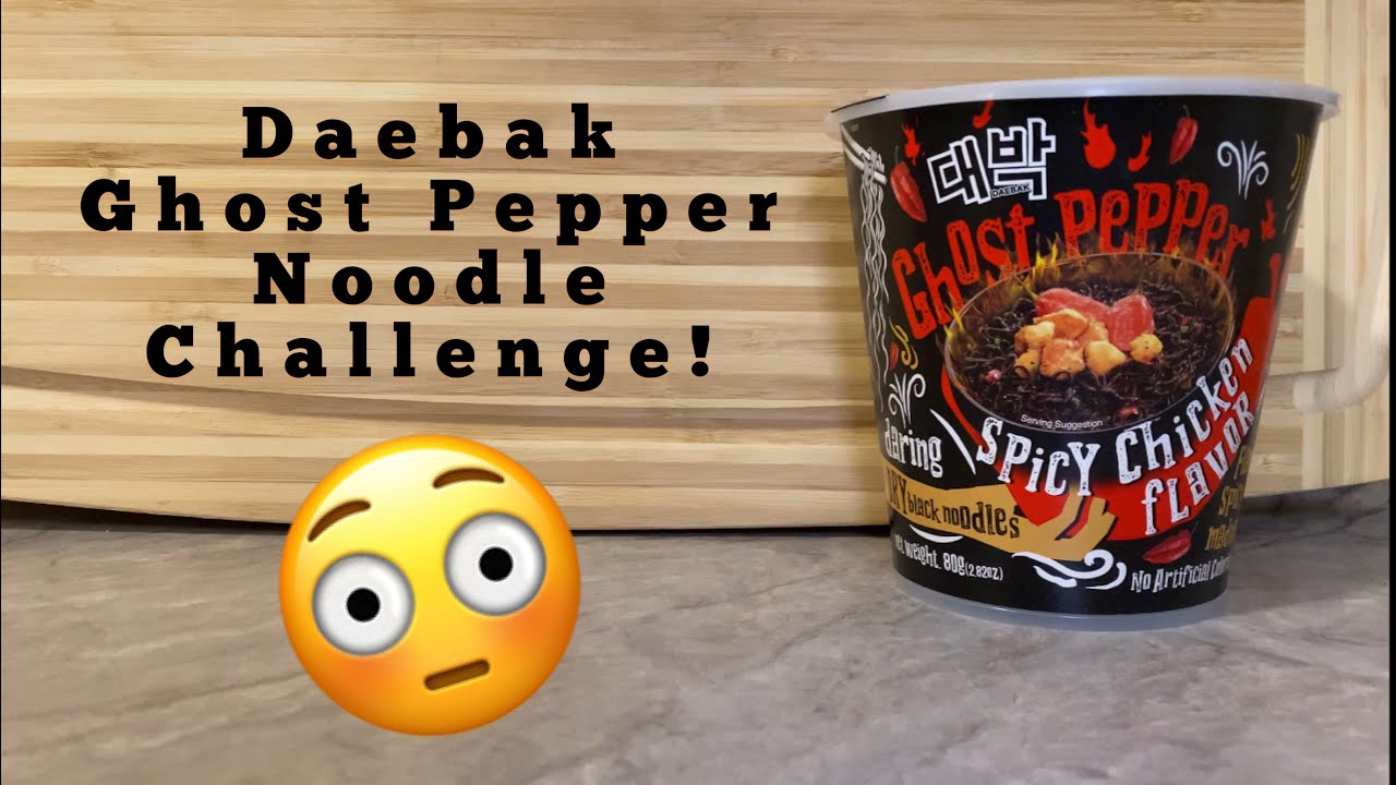 Daebak Ghost Pepper noodles challenge • 1 Million Scoville Black Spicy Chicken Noodles?!