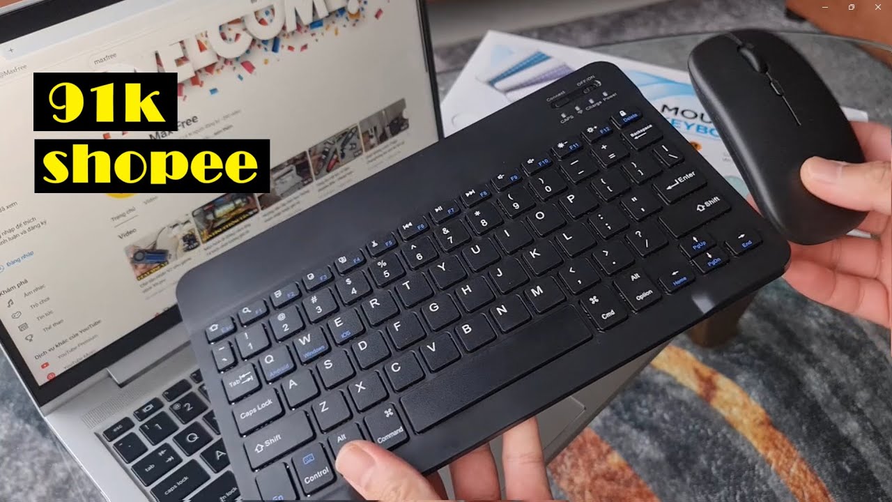 Bộ bàn phím chuột bluetooth keyboard giá rẻ