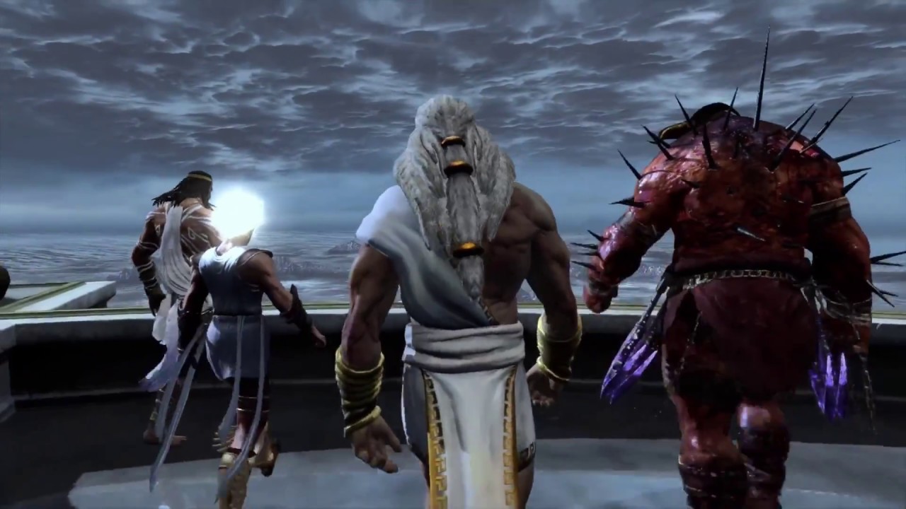 God of War III - Zeus organiza la defensa del monte Olimpo ante el asedio de Kratos
