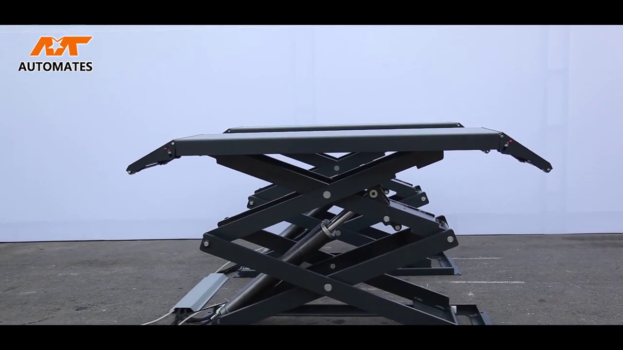 Double scissor car lift intallation from yingkou automate
