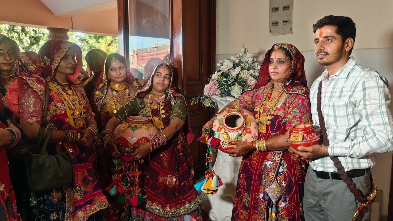 हमारे भतीजे डॉ दिलीप के साले कुलदीपजी की शादी में चाकभात तथा डांस का कार्यक्रम llShekhawati culture 