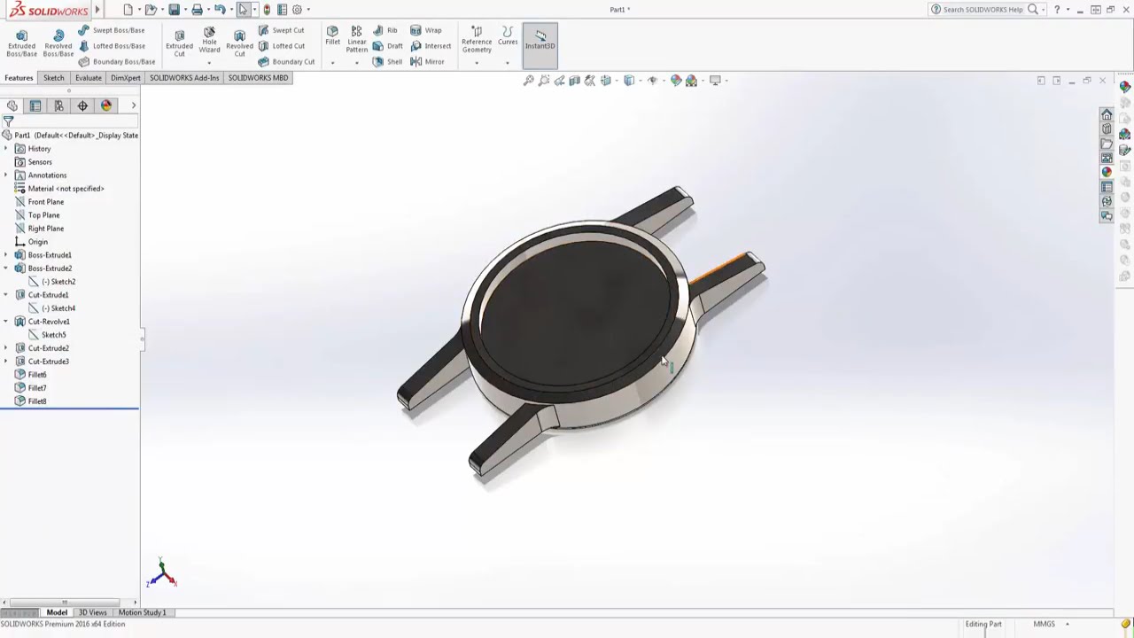 SOLIDWORKS TUTORIAL Making a Watch (case) Part 1