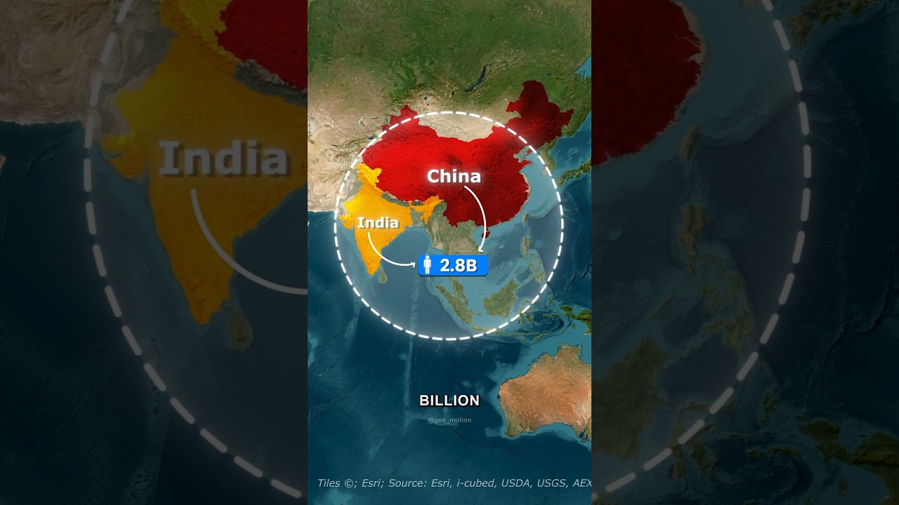 Half of the World&rsquo;s Population Lives in This Circle! #geography #india #china