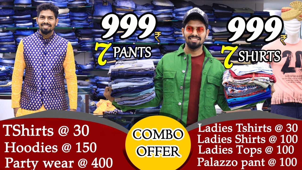 7 Shirts 7 jeans pant just 1000 | cheapest branded dress shop in chennai | 365 days offer