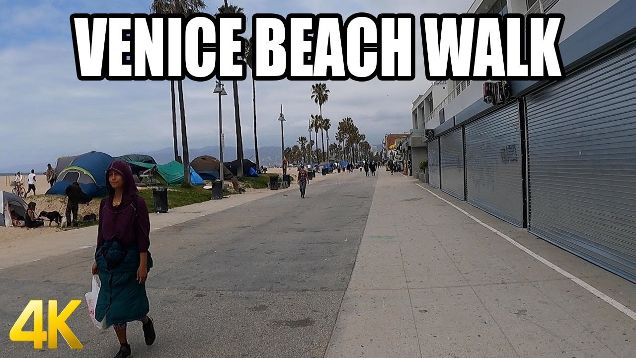 4K - Walking Venice Beach in 2021 - Los Angeles, California