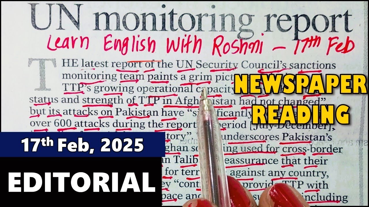 Newspaper Reading || Learn English Through Newspaper Reading || English Grammar Learning