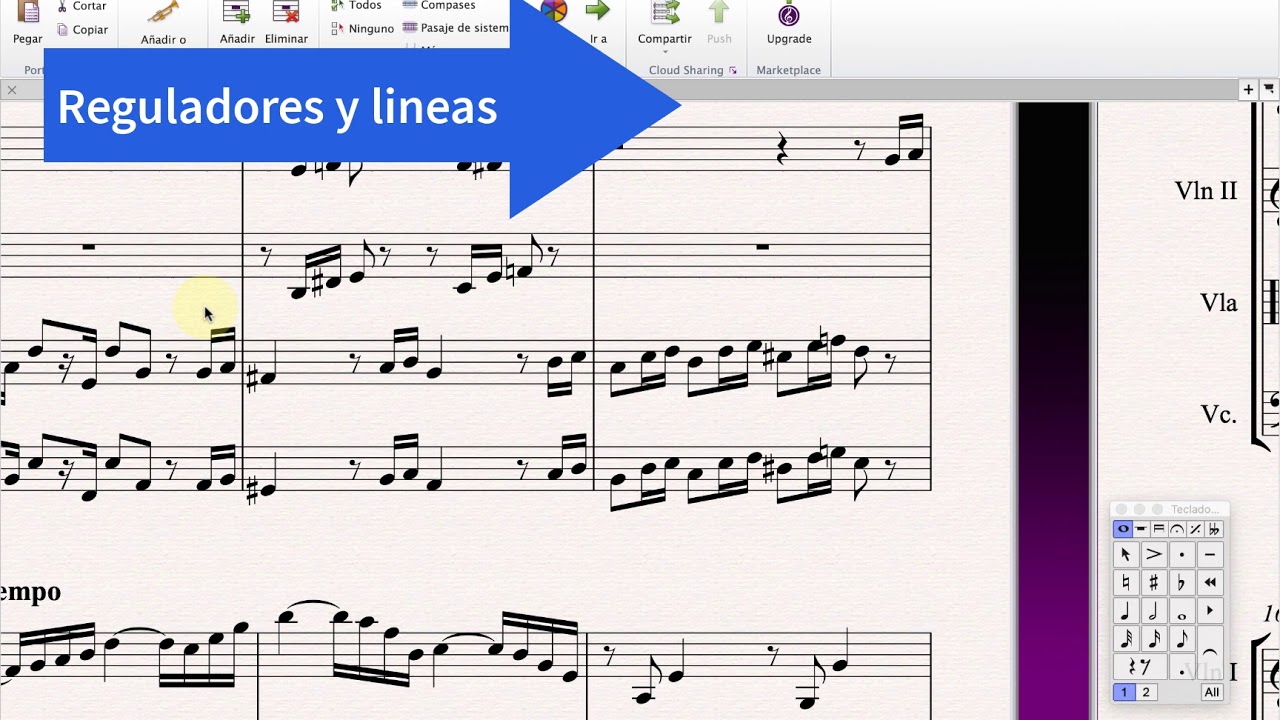 Creación de indicaciones de una partitura en Sibelius First 2020 -SESION 7.