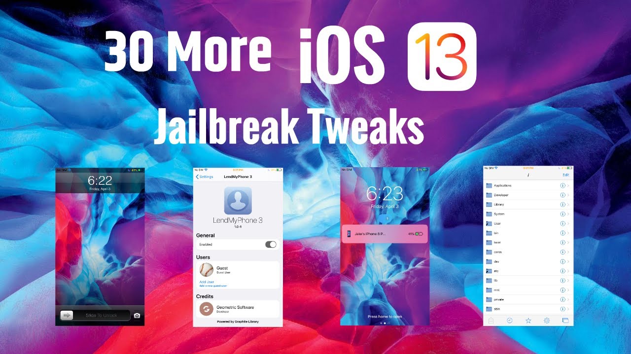 30 More iOS 13 Jailbreak Tweaks