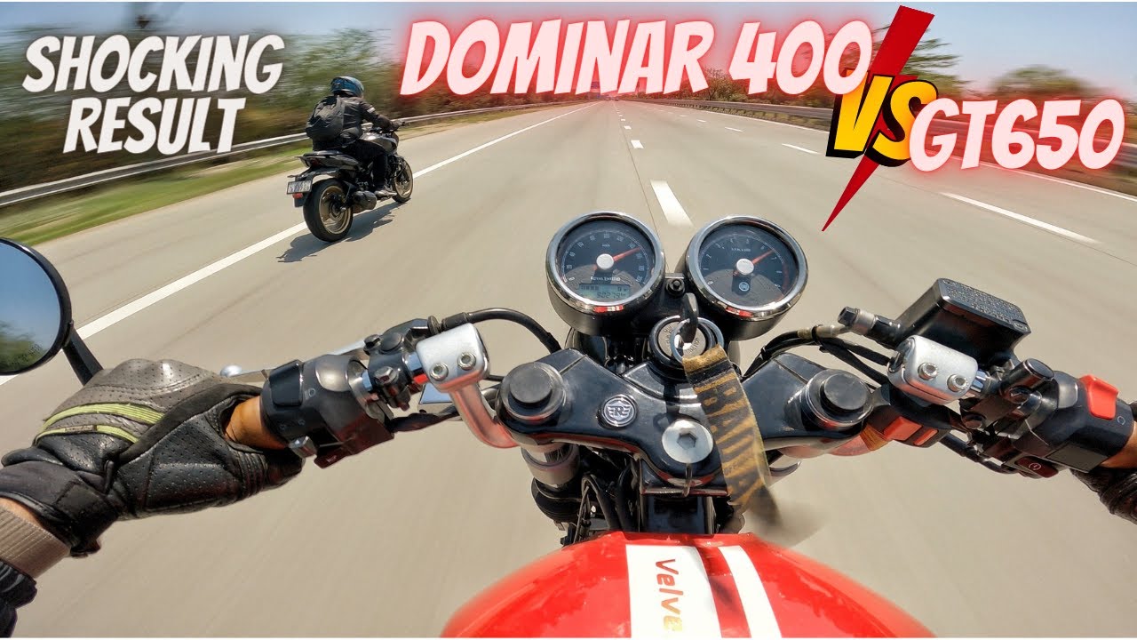 Continental GT650 VS Dominar 400 | Drag Race | Shocking Results