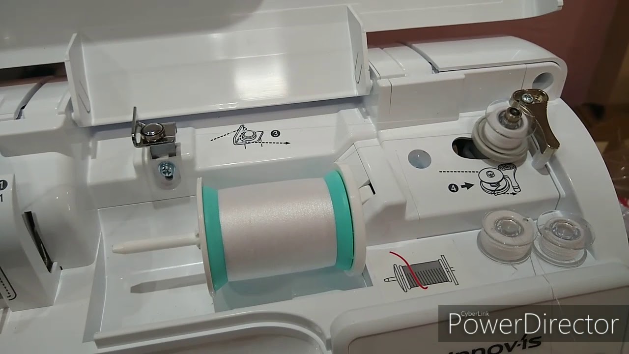 Como colocar a linha na bordadeira Brother PE810L