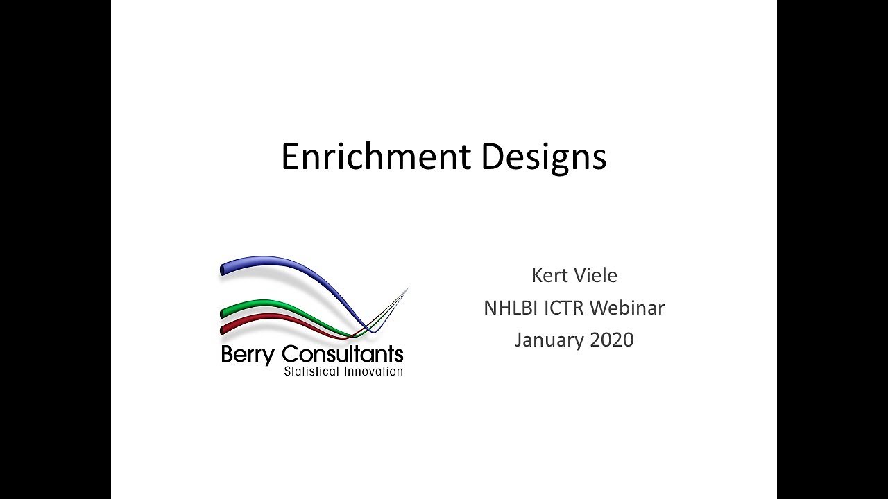 NHLBI ICTR Webinar #5: Enrichment Trials