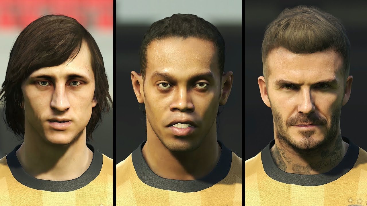 PES 2019 ALL 28 LEGEND FACES (Cruyff, Ronaldinho, Beckham, etc.)