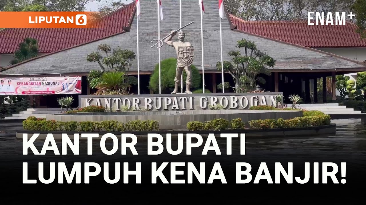 Kantor Bupati Grobogan Banjir, Pegawai Diberi Dispensasi | Liputan6