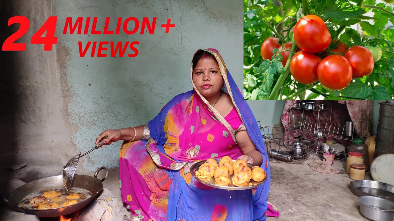 एक बार भरवां टमाटर के पकोड़े ऐसे बना कर देखे उंगलिया चाटते रह जाओगे | TOMATO PAKODA INSTANT / PAKORA