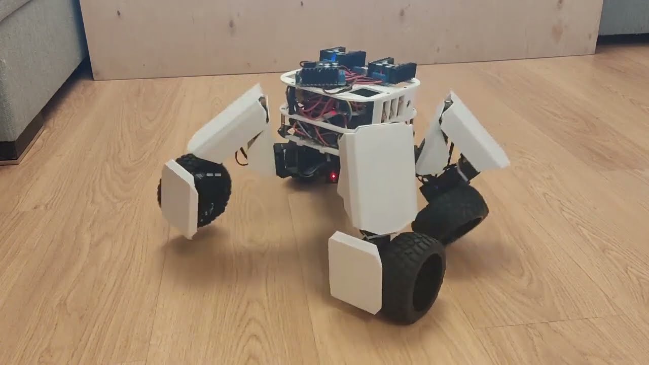 Deviant-2. New quadruped wheeled robot