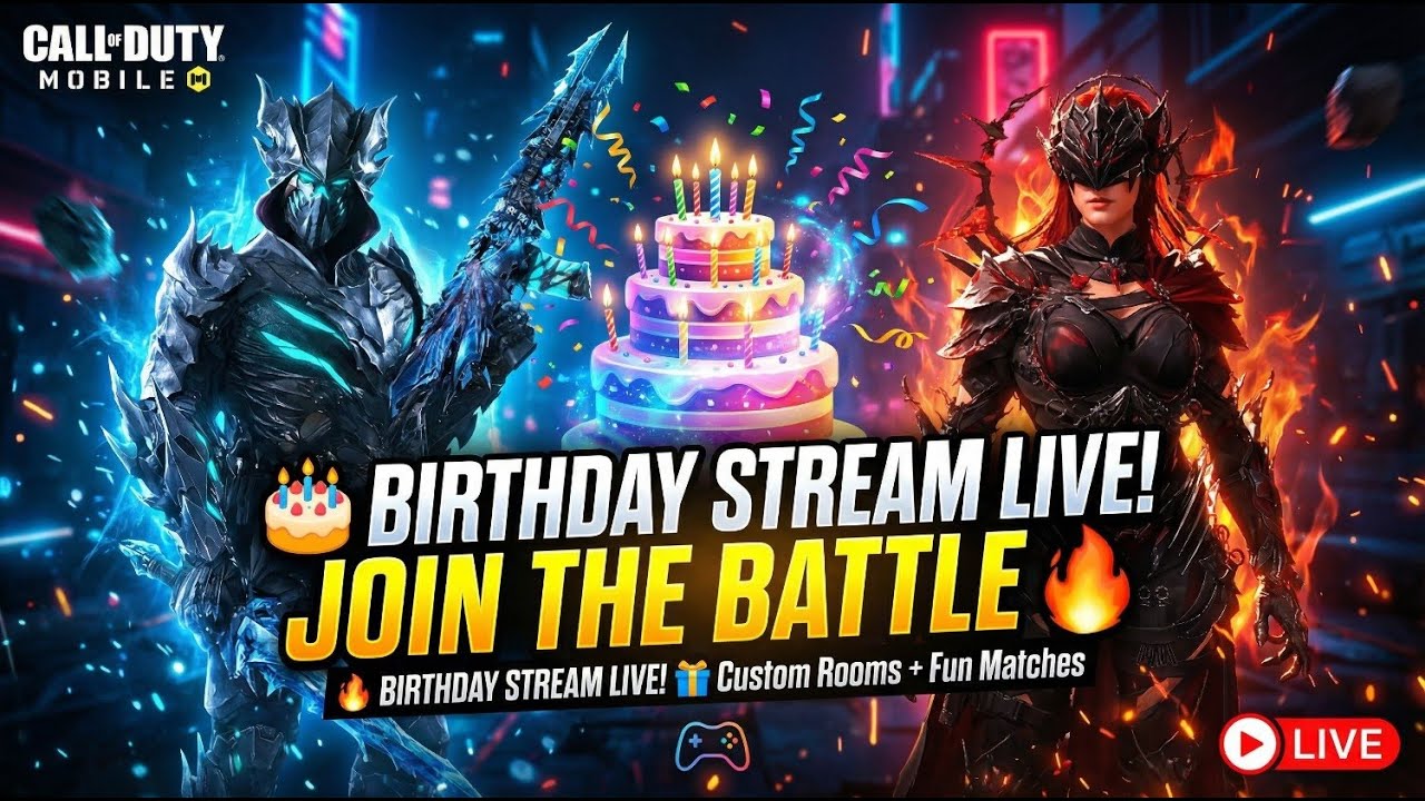 🎂 Birthday Celebration LIVE | Subscribers vs Me Custom Rooms | CODM