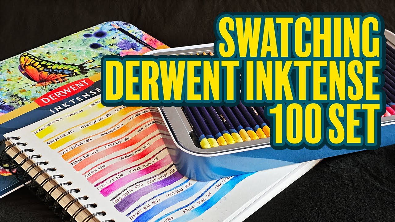 🎨 Swatching Derwent Inktense 100 Set