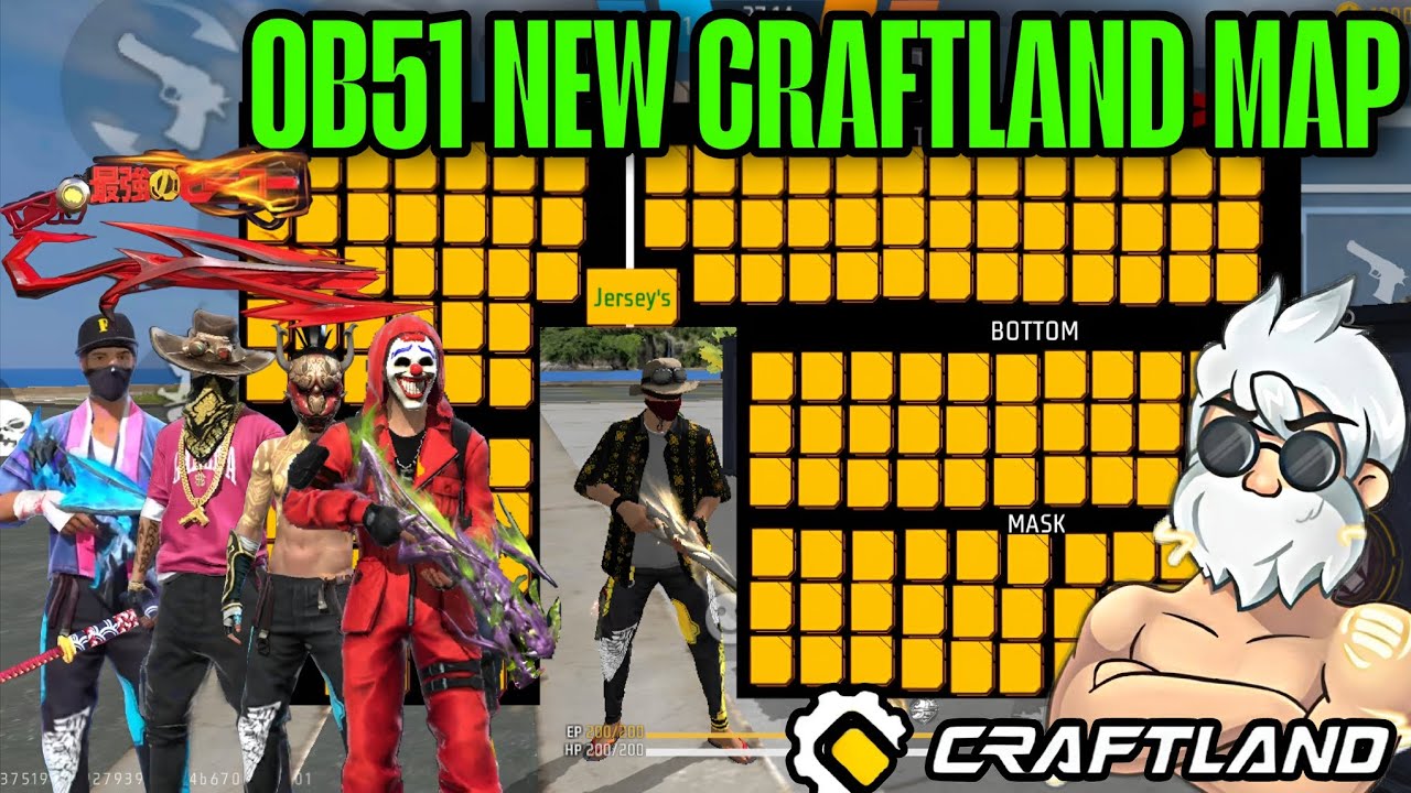 OB51 NEW BUNDLES AND GUNSKINS MAP CODE😱| Freestyle bundles map After update Ob51🔥| Craftland Map🥶