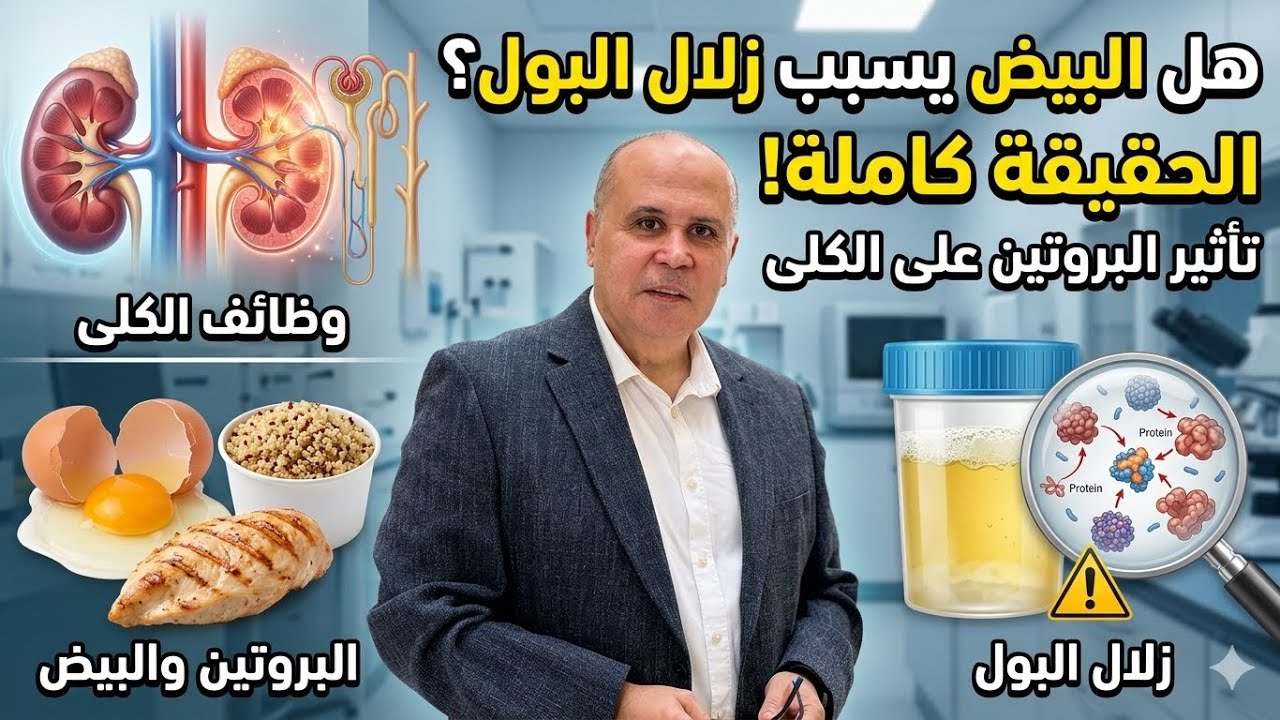 زلال البول واكل البروتين والبيض ووظايف الكلي