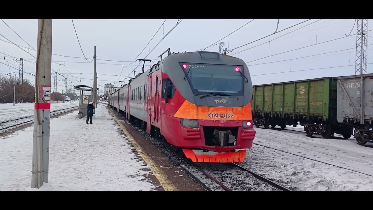Поездка на электропоезде ЭП2Д-0189.