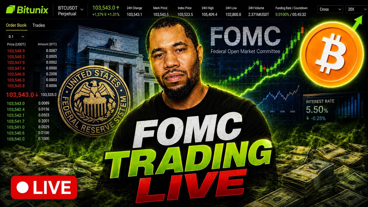 🚨 FOMC Trading Live (Will BTC Run?!)