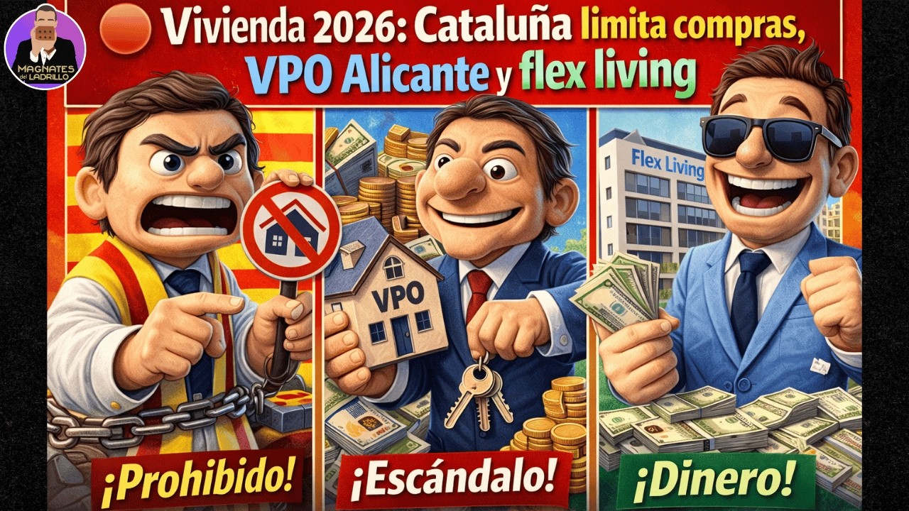 🔴Vivienda 2026: Cataluña Prohíbe Compras, Escándalo VPO Alicante y Boom del Flex Living