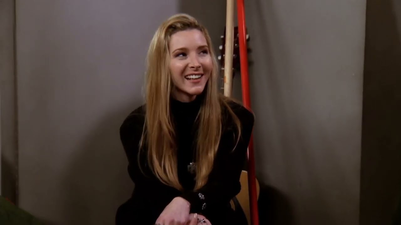 Friends s01E23  Ross, Susan and Phoebe trapped in the broom closet