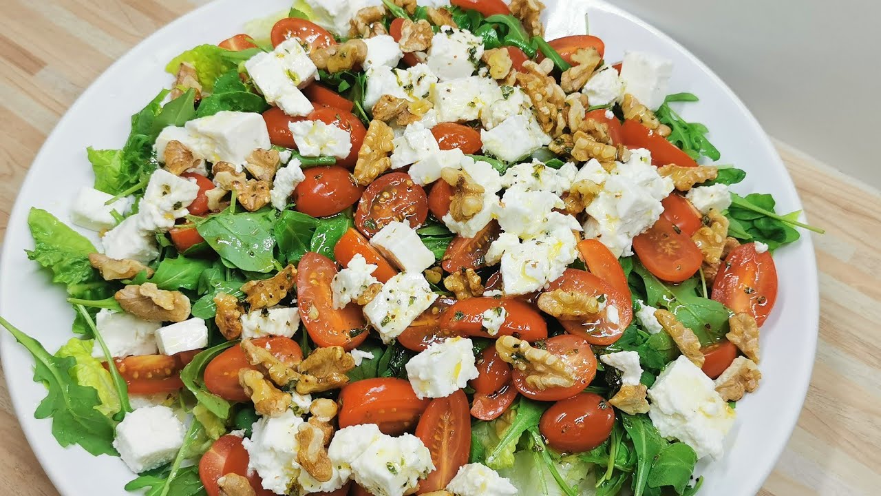Feiner Rucola-Salat mit Feta 😋 schnell und einfach