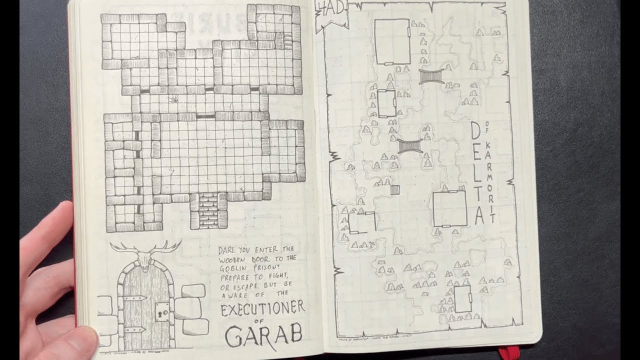 Solo Drawing RPG Notebook Flick Through